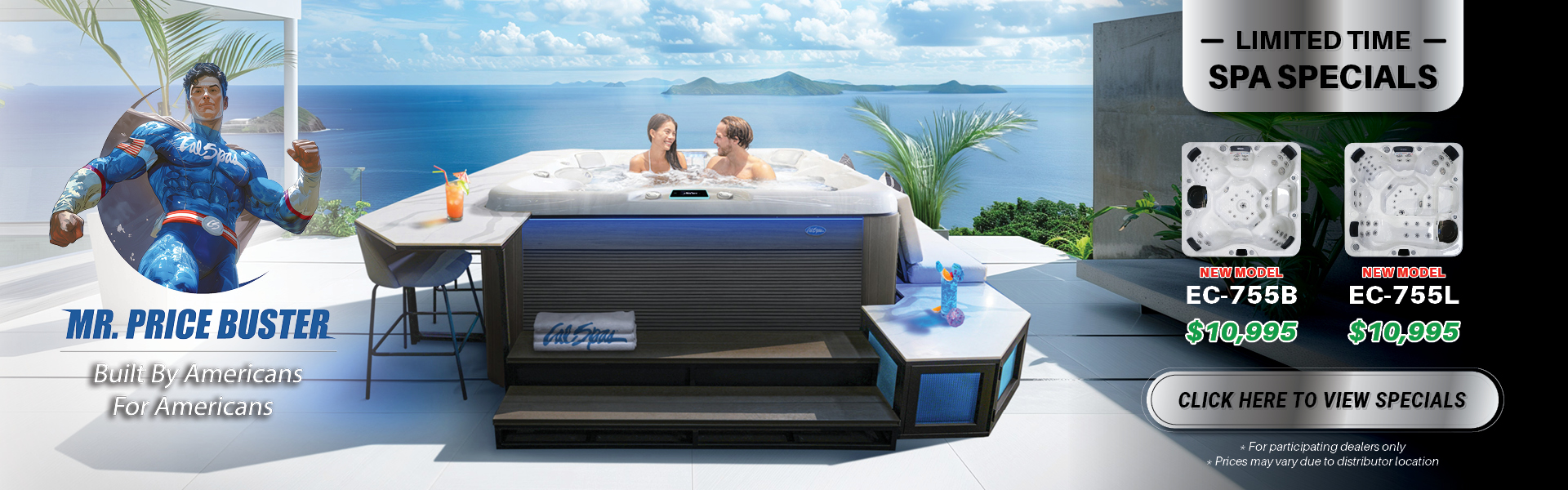 Calspas hot tub being used in a family setting - Madera